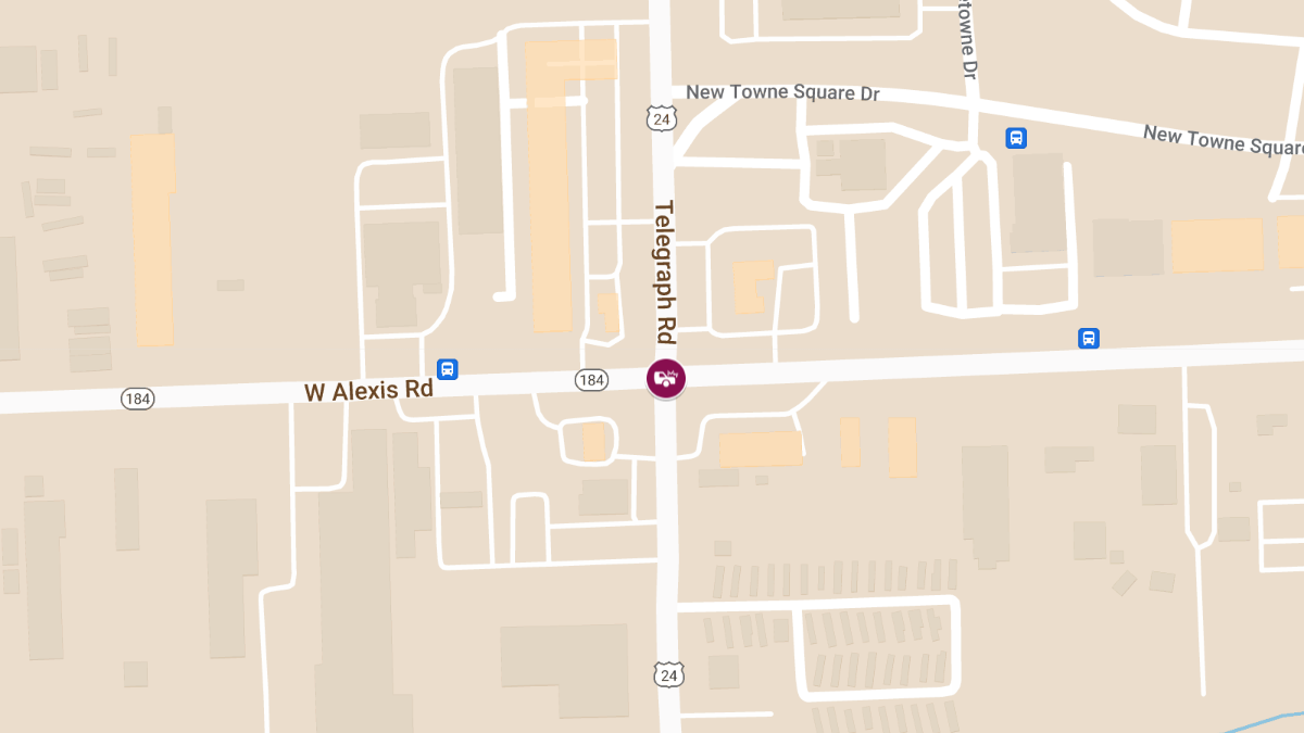 Car Crash with Injuries at Telegraph Rd & W Alexis Rd