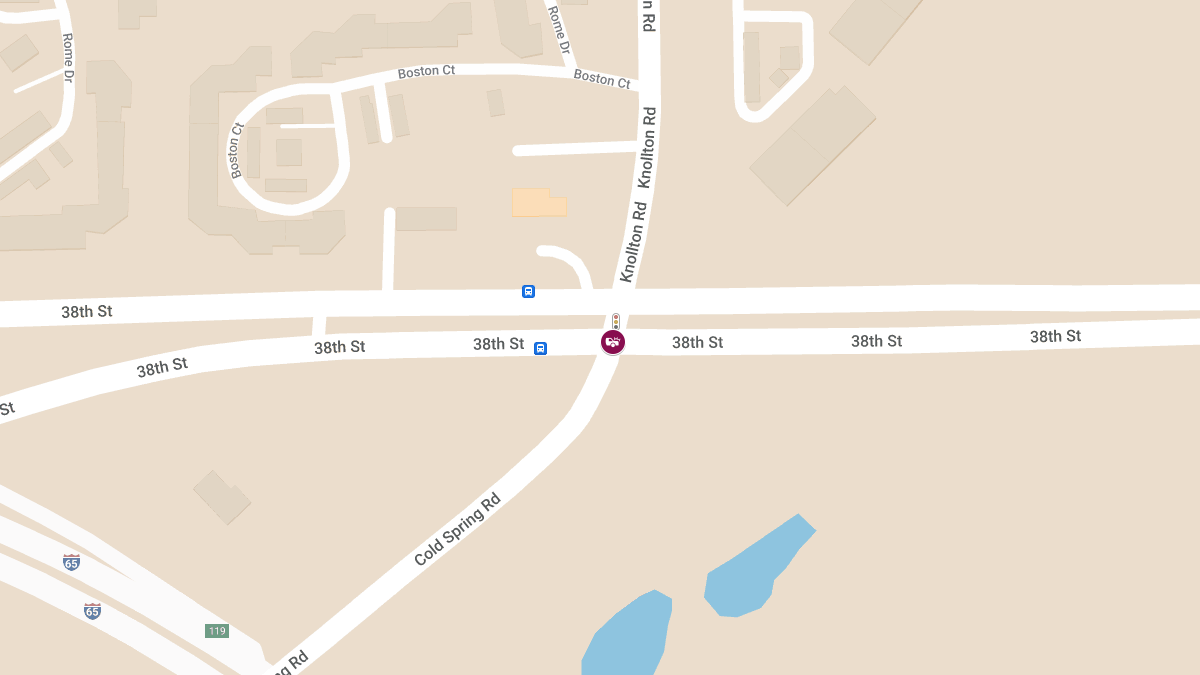 Car Crash with Injuries at W 38th St & Cold Spring Rd
