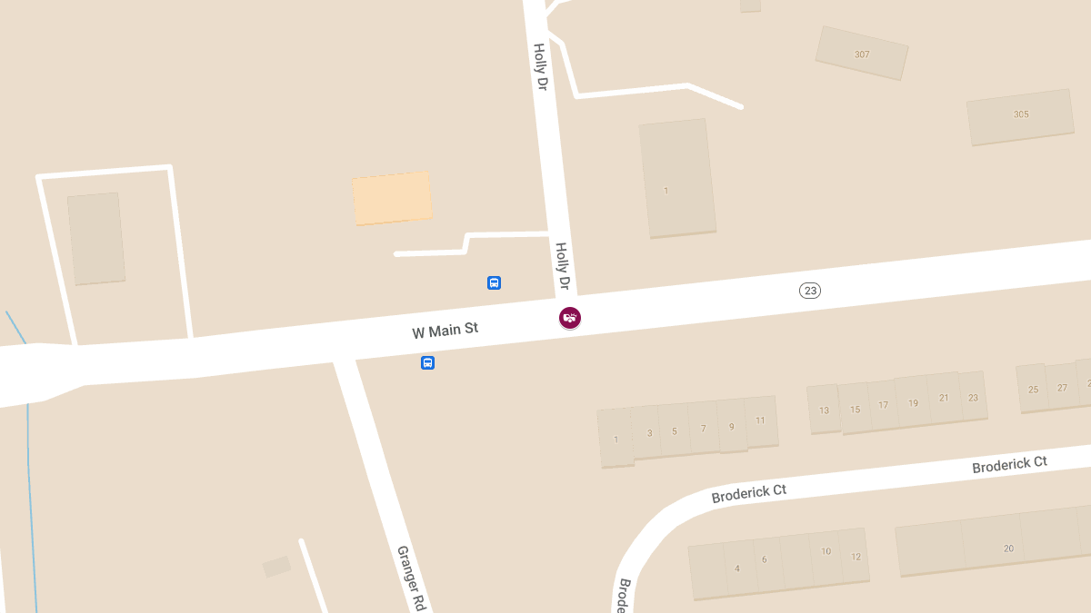 Car Crash with Injuries at W Main St & Holly Dr