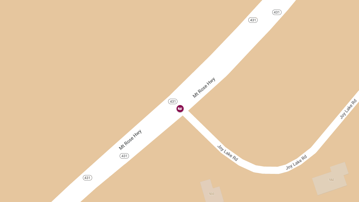 Car Crash with Injuries on Mount Rose Hwy at Joy Lake Rd
