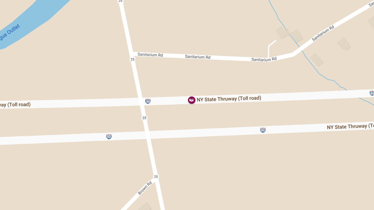 Car Crash with Injuries on NYS Thruway Near Mile Marker 87.4