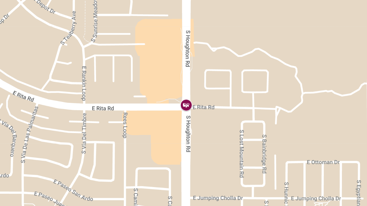Car Crash with Injuries on S Houghton Rd