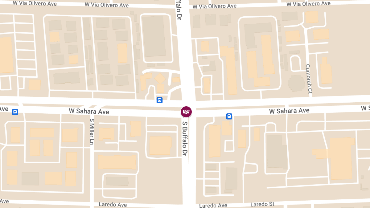 Car Crash with Injuries on Sahara Ave East of Buffalo Dr