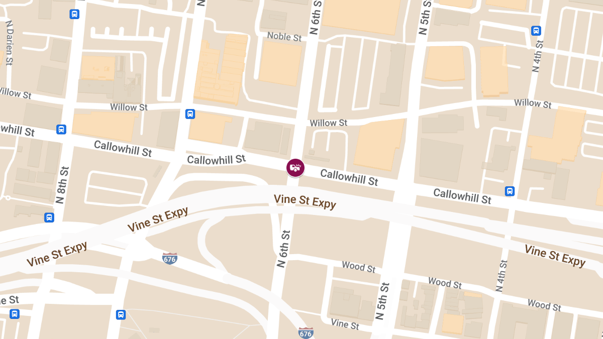 Car Overturns in Crash with Injuries at N 6th St & Callowhill St