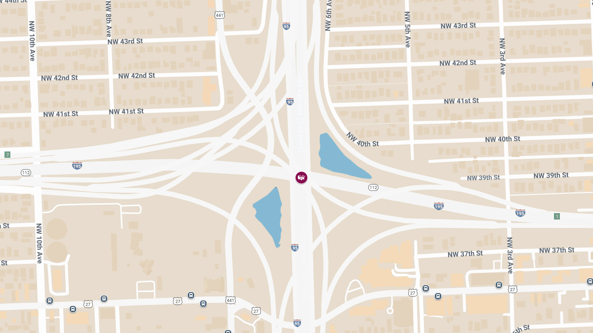 Car Overturns in Three-Vehicle Crash on I-95 S at FL-112 E