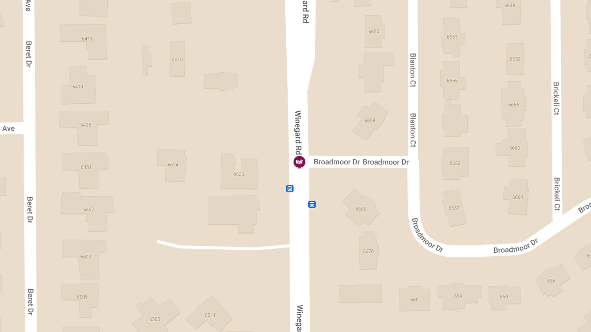 Collision With Injuries Reported on Winegard Rd at Broadmoor Dr