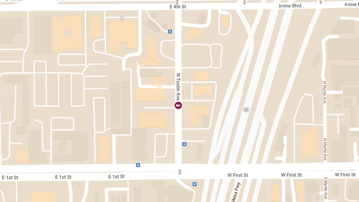 Collision With Injuries at 101 N Tustin Ave