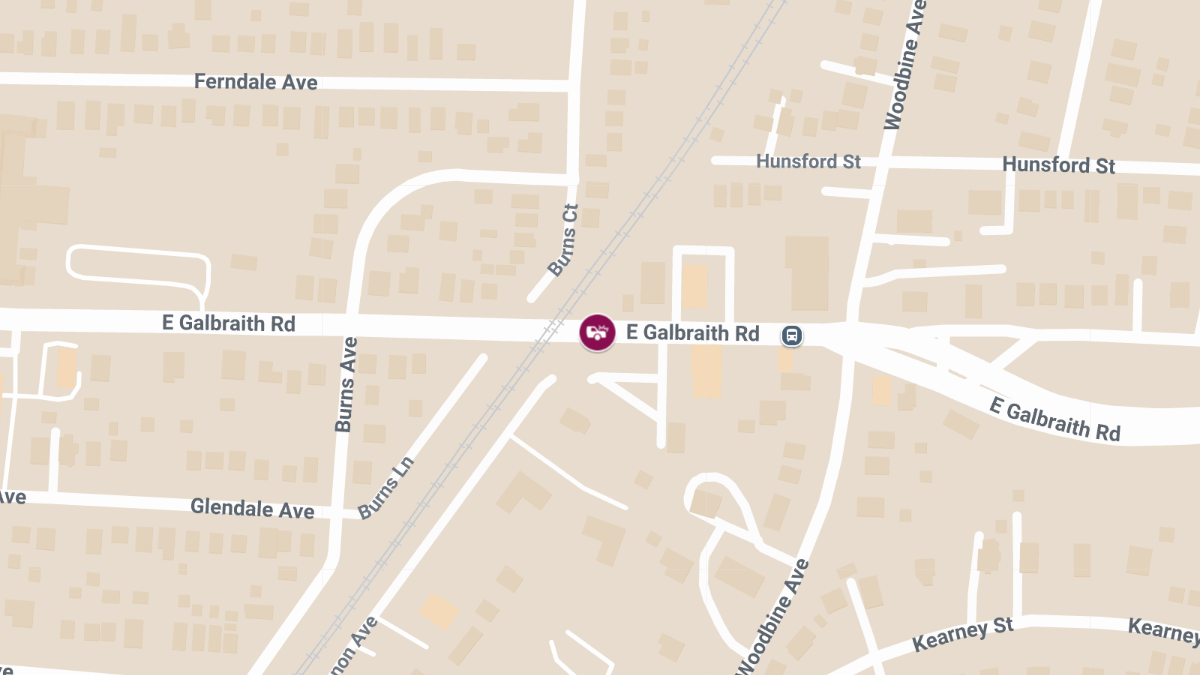 Collision With Injuries at 135 E Galbraith Rd