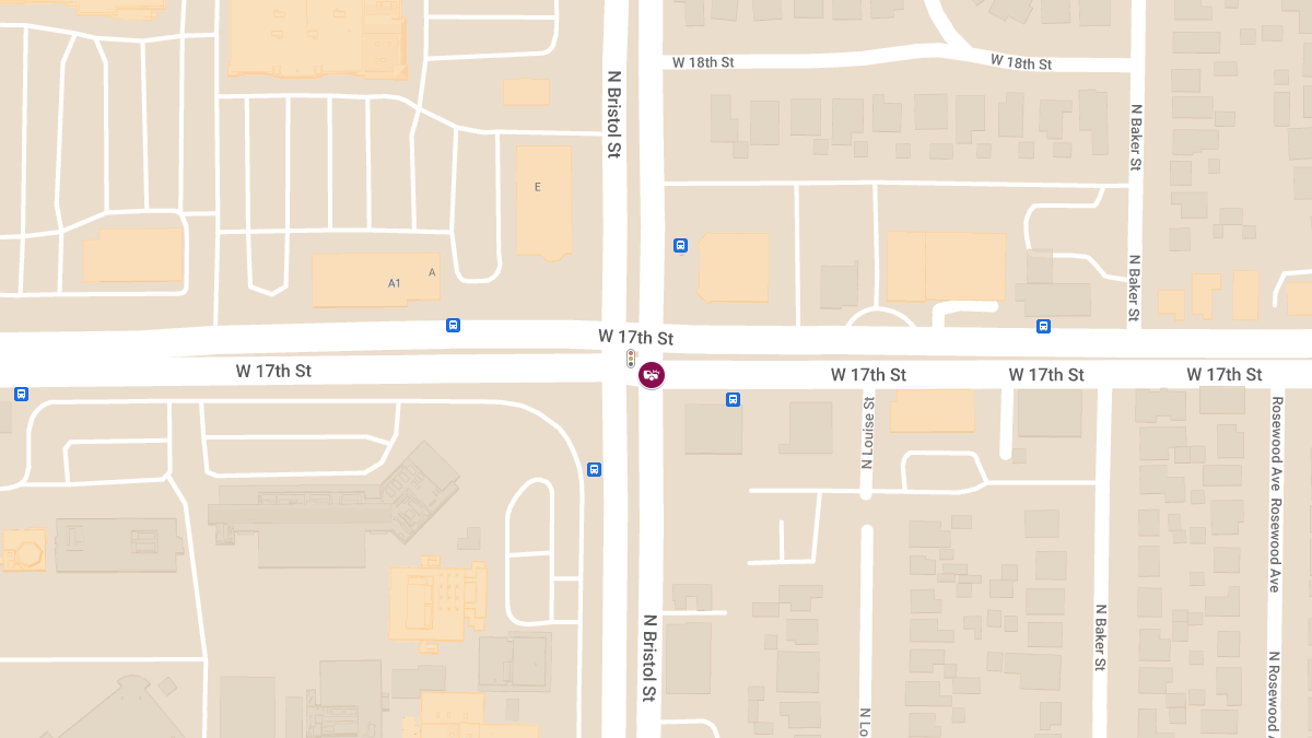 Collision With Injuries at 17th St & Bristol St