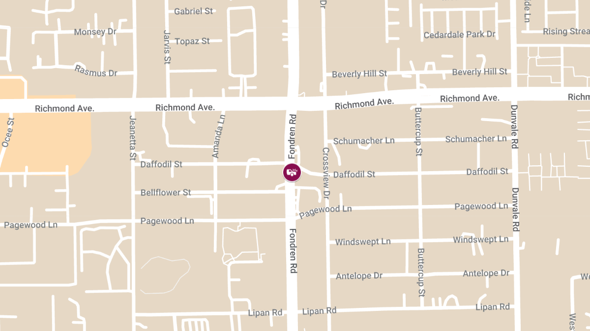 Collision With Injuries at Daffodil St & Fondren Rd