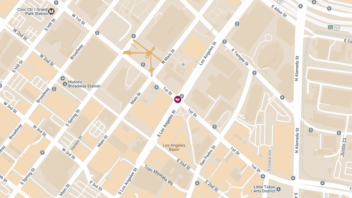 Collision With Injuries at E 1st St & N Los Angeles St