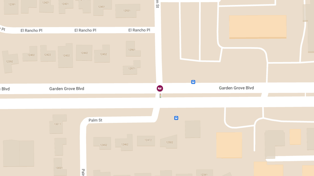 Collision With Injuries at Garden Grove Blvd & Palm St