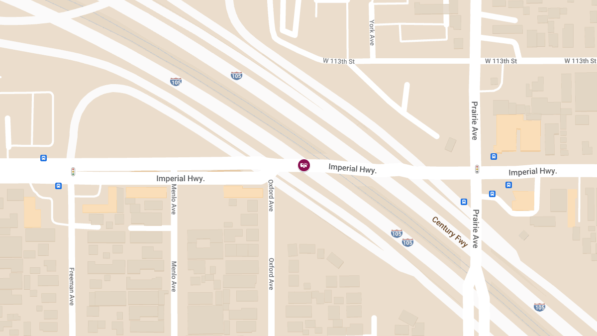 Collision With Injuries at I-110 S & W Imperial Hwy