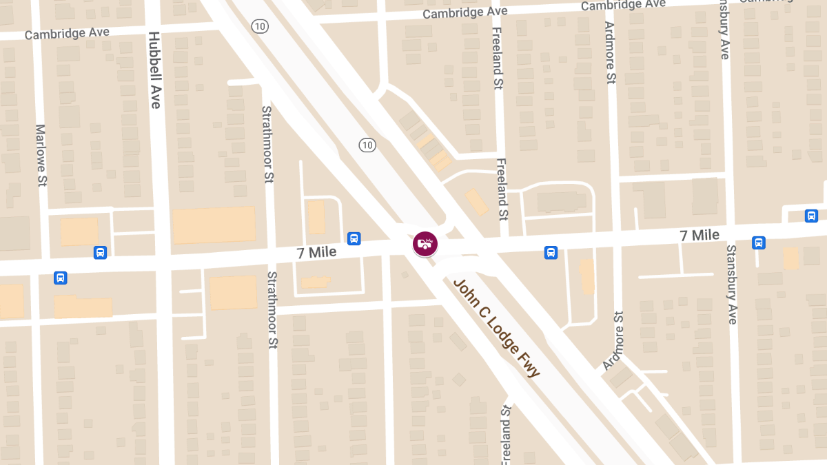 Collision With Injuries at M-10 N & W 7 Mile Rd