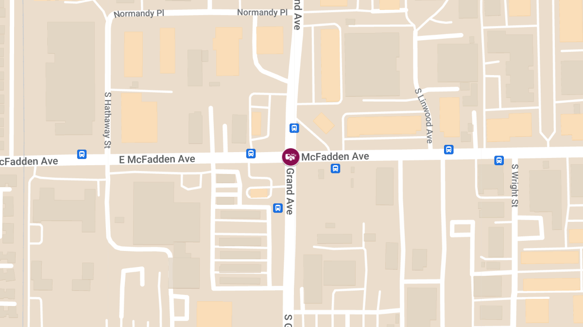 Collision With Injuries at McFadden Ave & Grand Ave