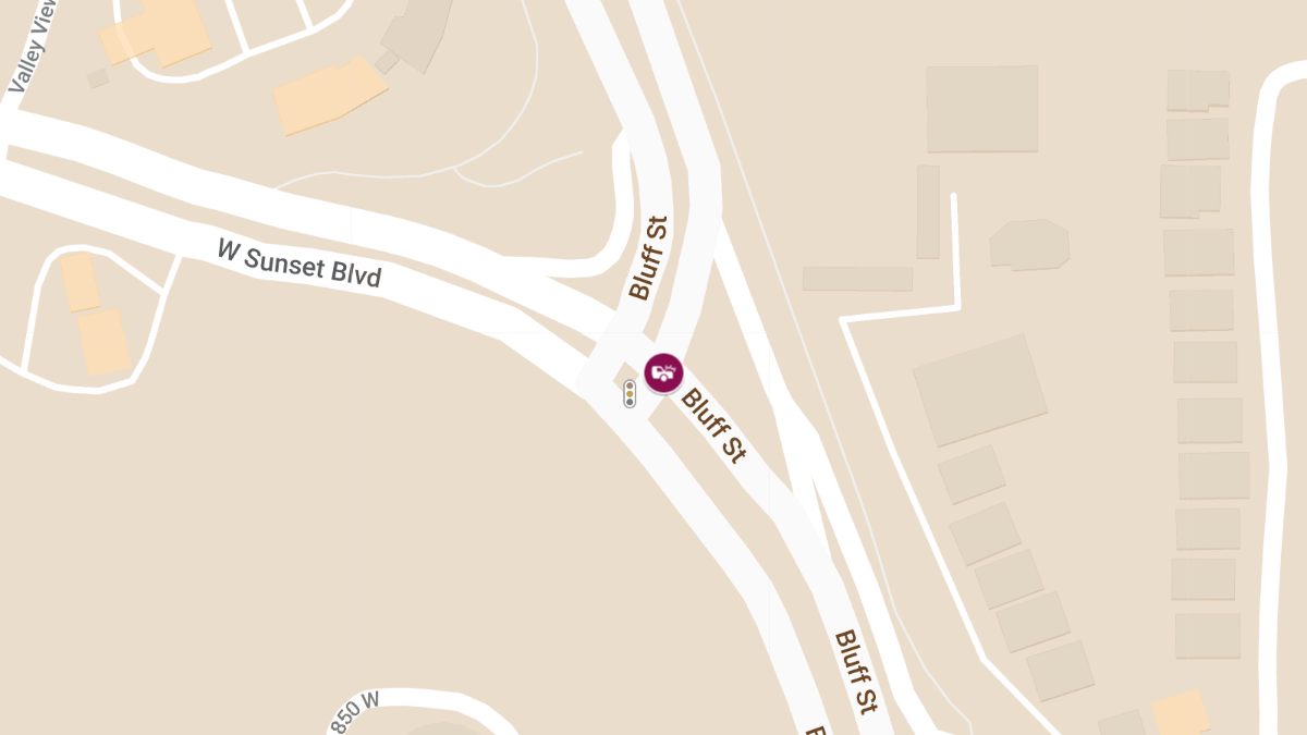 Collision With Injuries at Sunset Blvd & Bluff St