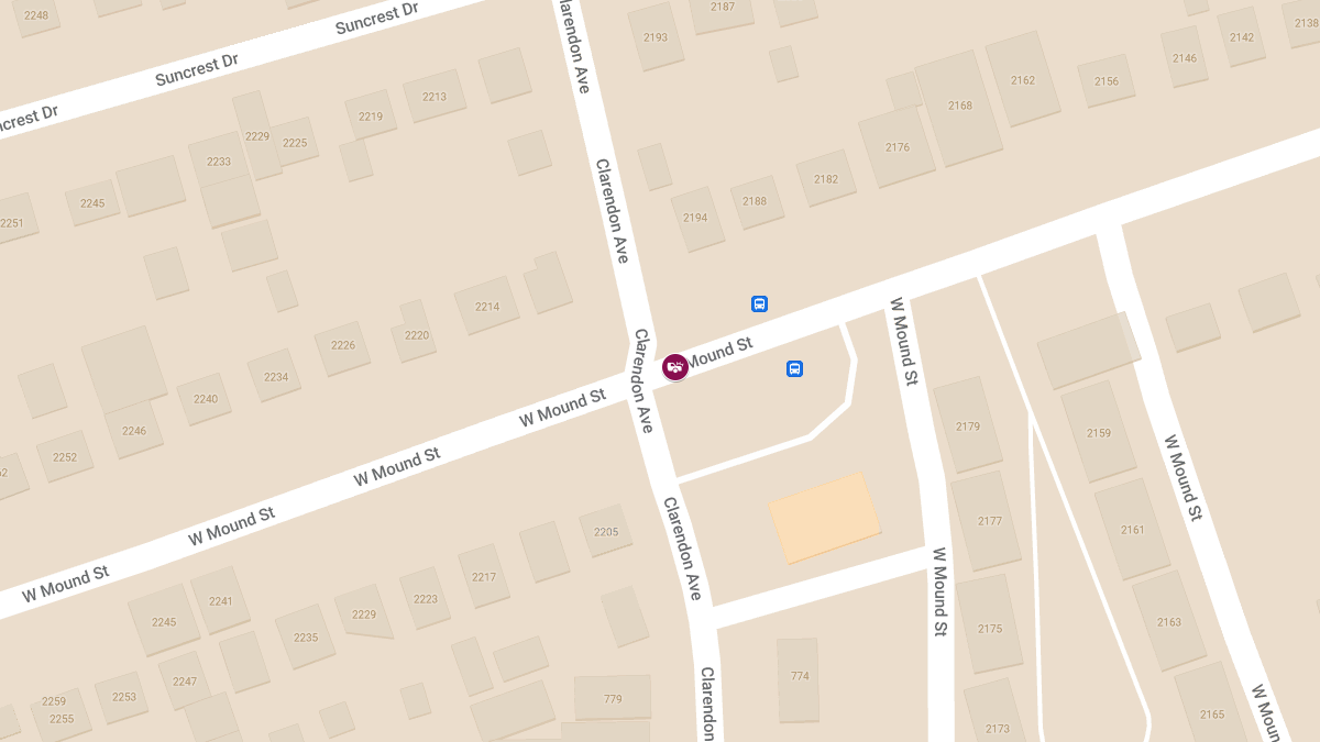 Collision With Injuries at W Mound St & Clarendon Ave