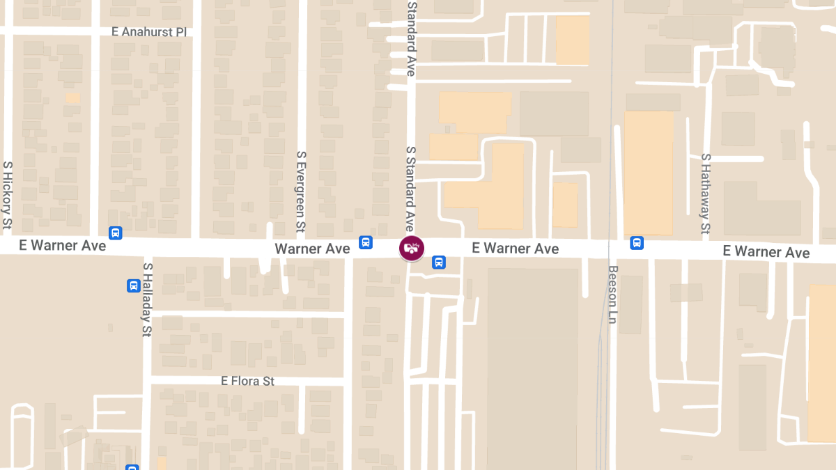 Collision With Injuries at Warner Ave & Standard Ave