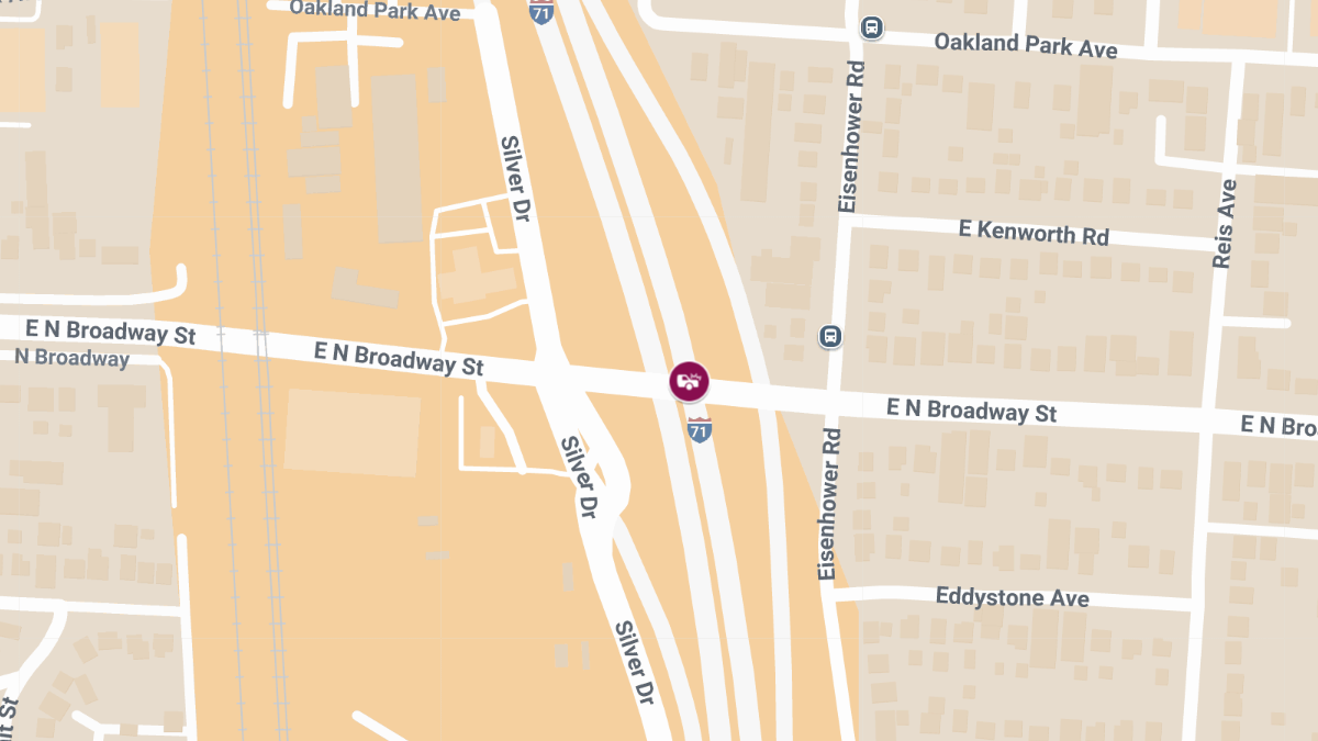 Collision With Injuries on I-71 S at E North Broadway St