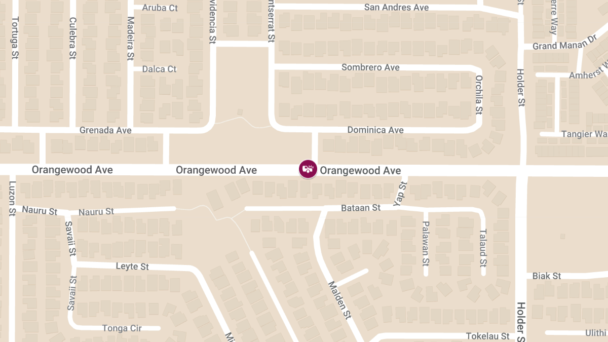 Collision With Injuries on Orangewood Ave