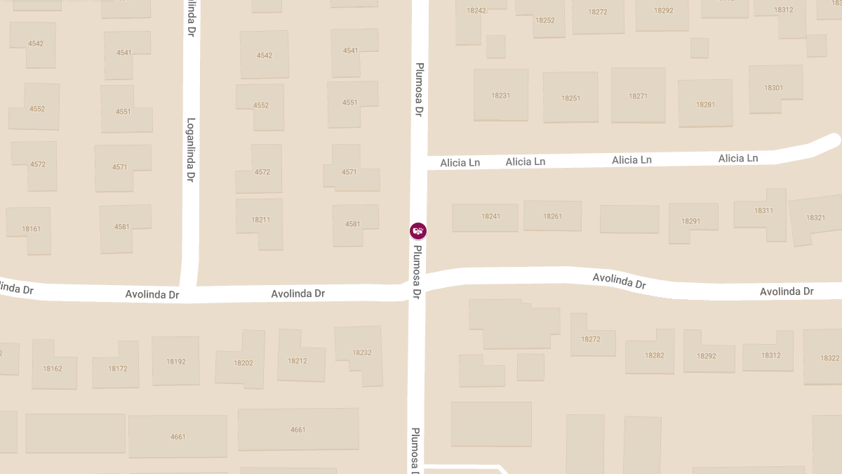 Collision With Injuries on Plumosa Dr