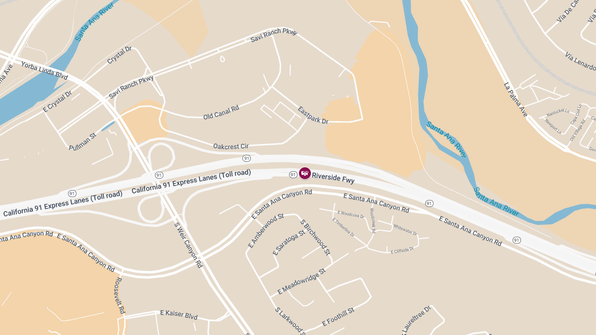 Collision With Injuries on Riverside Fwy