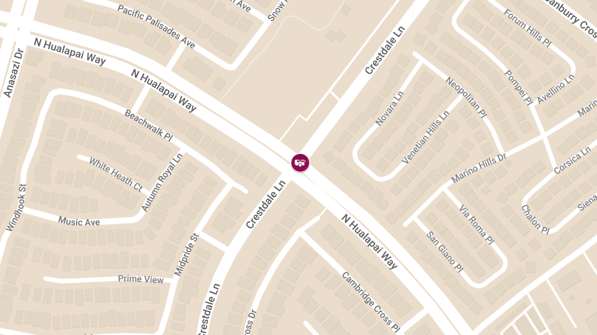 Collision at Crestdale Ln & N Hualapai Way Leads to Injuries