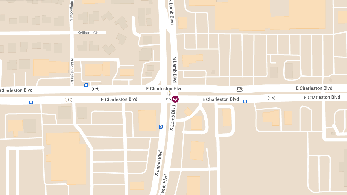 Collision at E Charleston Blvd & N Lamb Blvd Causes Injuries