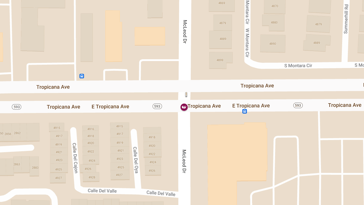 Collision at E Tropicana Ave & McLeod Dr Causes Injuries