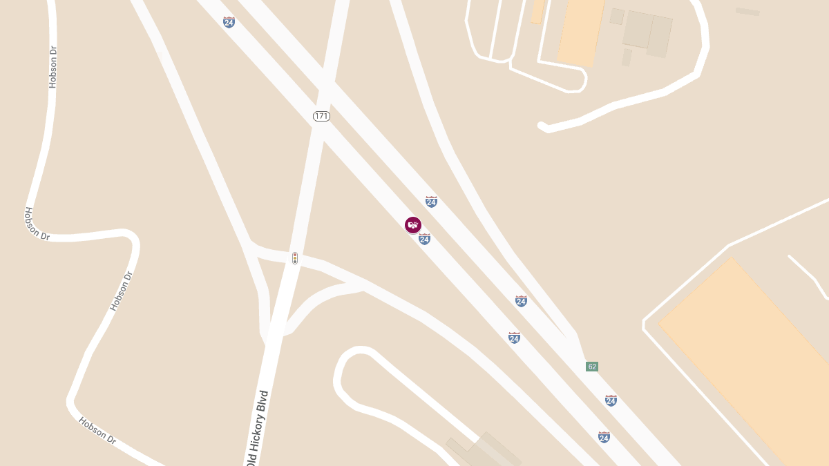 Collision at Exit 62 on I-24 E Near Old Hickory Blvd Causes Injuries