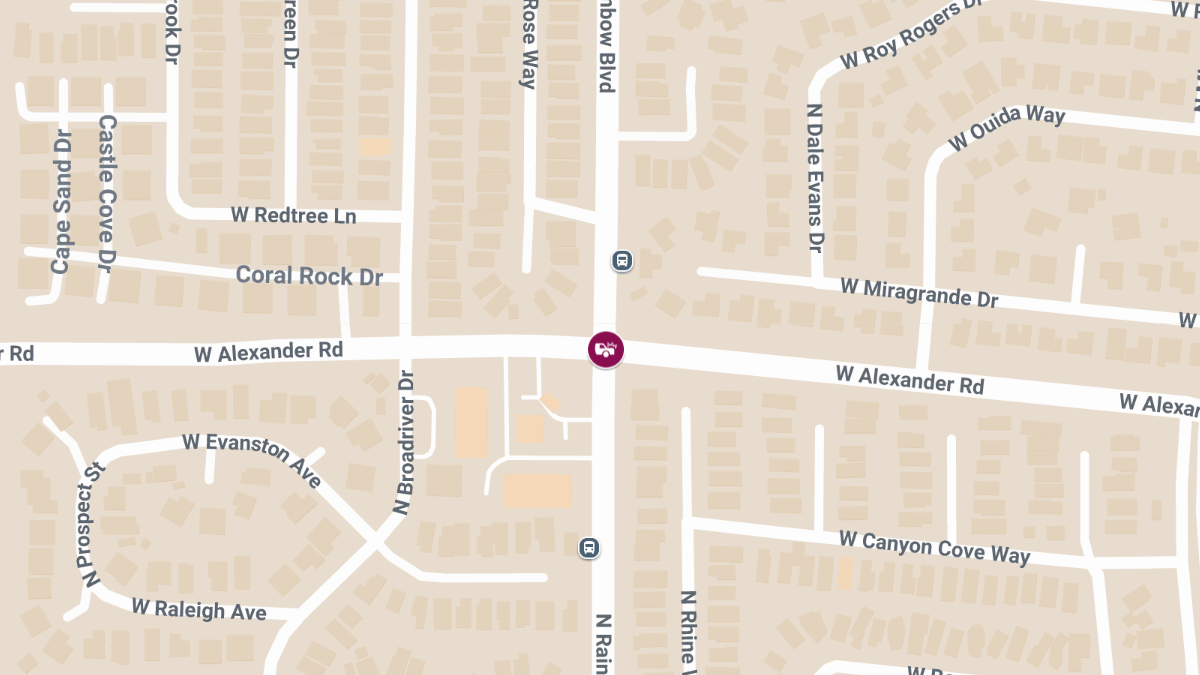 Collision at N Rainbow Blvd & W Alexander Rd Leads to Injuries