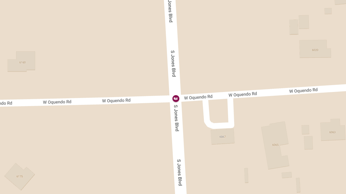 Collision at S Jones Blvd & W Oquendo Rd Causes Injuries