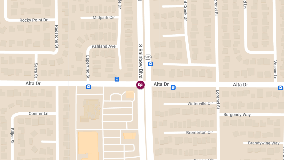 Collision at S Rainbow Blvd & Alta Dr Results in Injuries