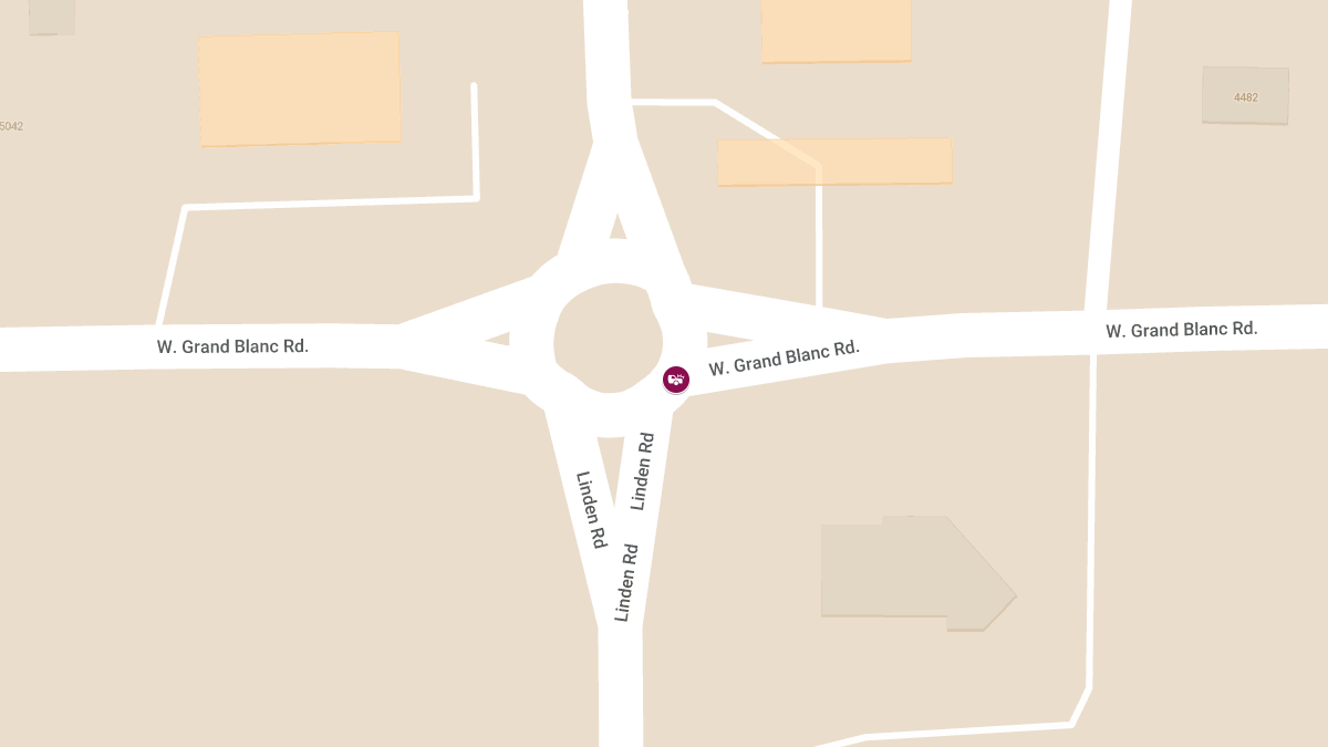 Collision at W Grand Blanc Rd & S Linden Rd Roundabout Injures at Least One