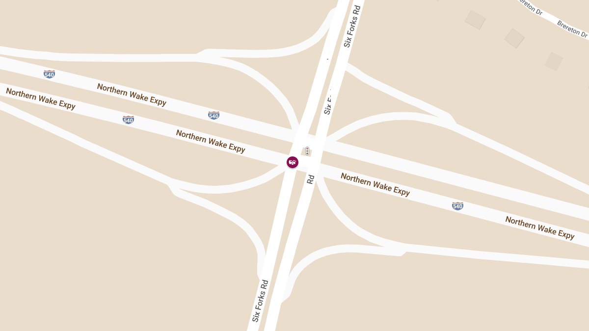 Collision on I-540 EB at Six Forks Rd Causes Injuries