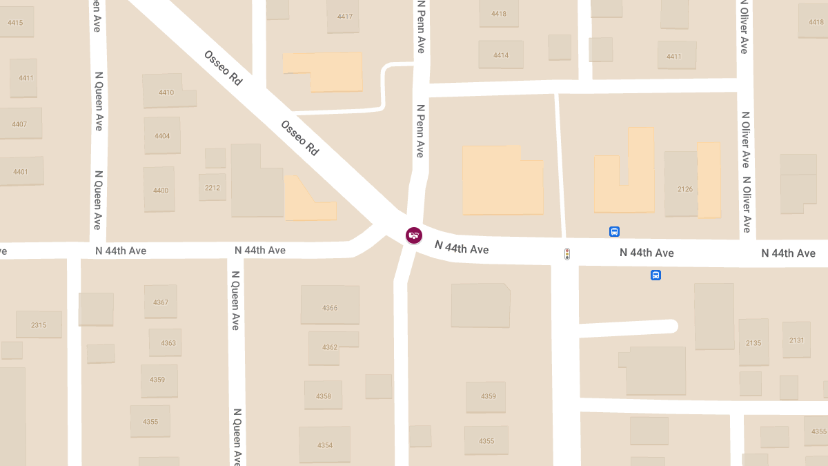 Collision with Injuries at 44th Ave N & Penn Ave N