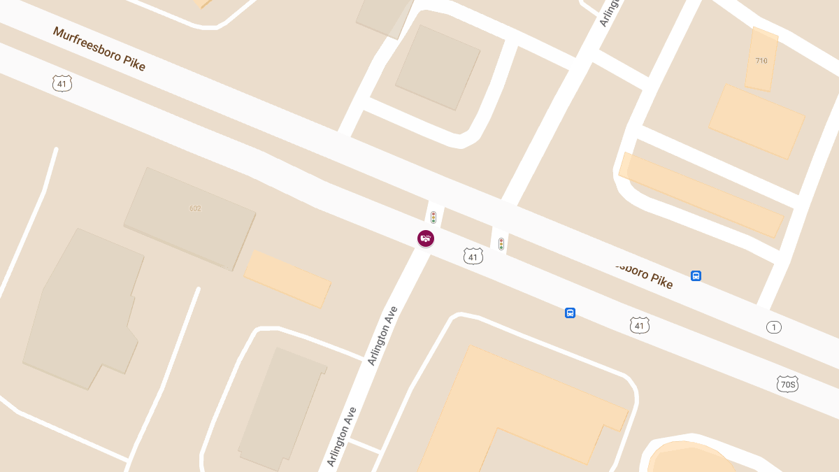 Collision with Injuries at Arlington Ave & Murfreesboro Pike