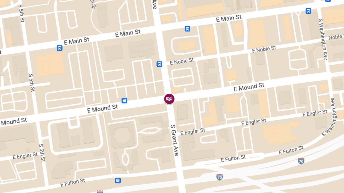 Collision with Injuries at E Mound St & S Grant Ave