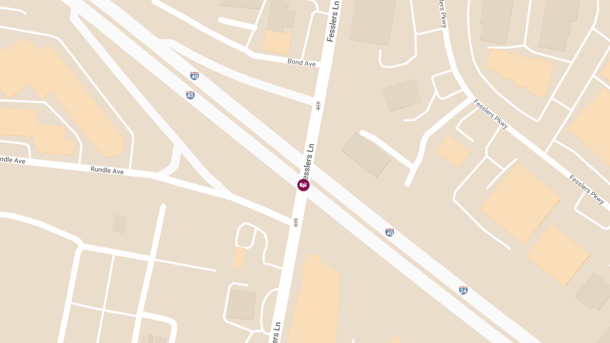 Collision with Injuries at Exit 212 I-40 E at Fesslers Ln