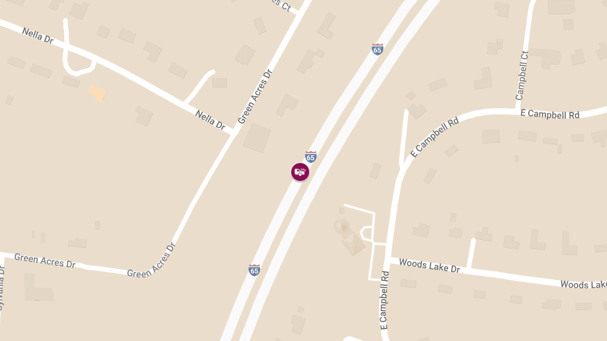 Collision with Injuries at Exit 90A on I-65 S