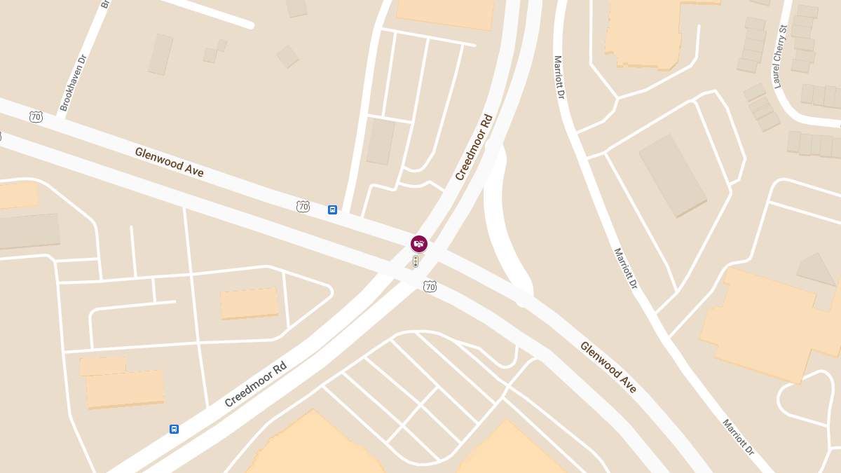 Collision with Injuries at Glenwood Ave & Creedmoor Rd