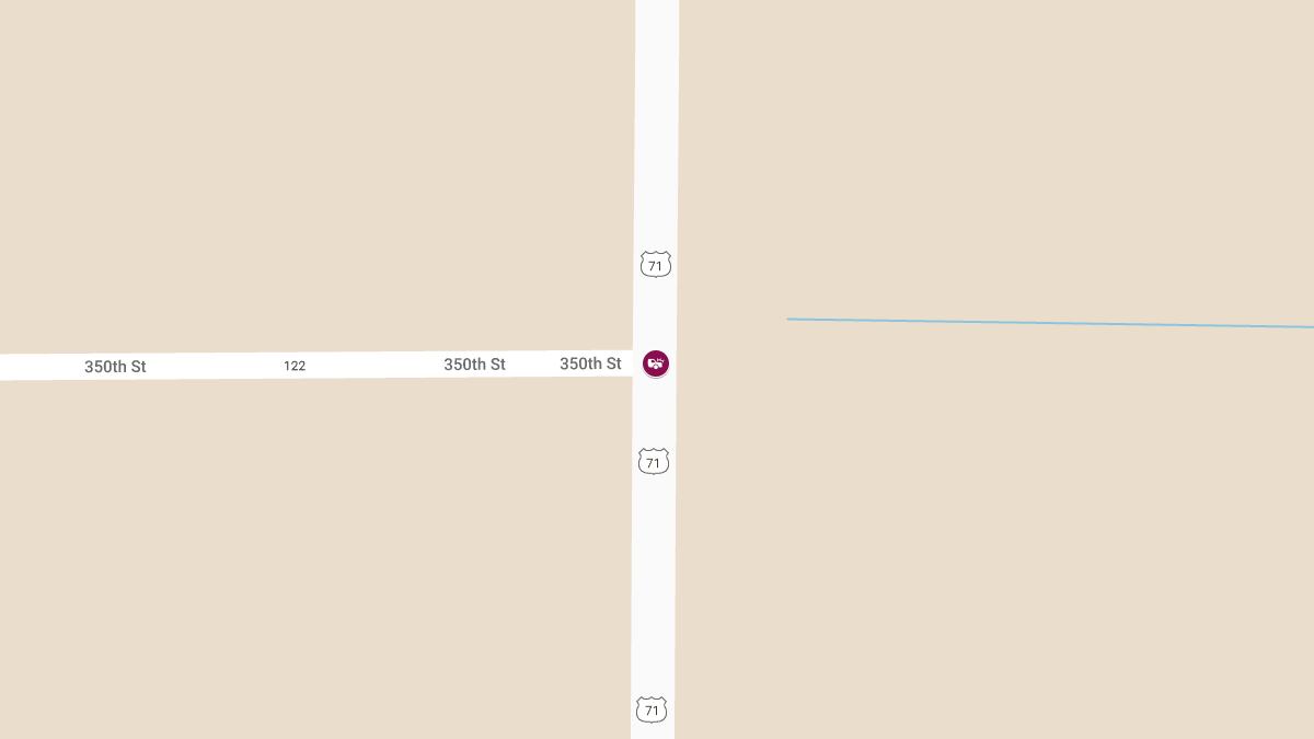 Collision with Injuries at HWY 71 & 350th St
