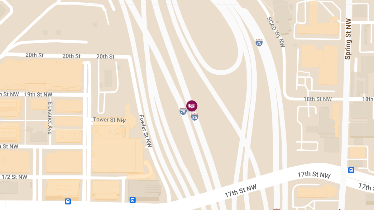Collision with Injuries at I-85 S & I-75 S in Home Park