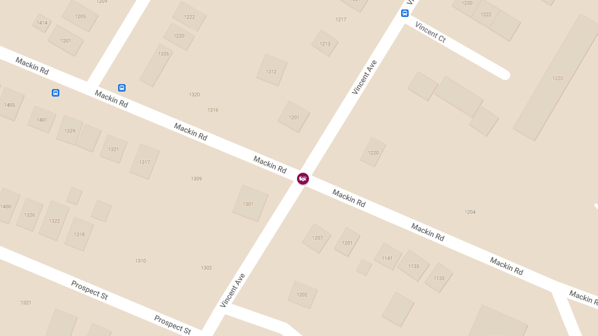 Collision with Injuries at Mackin Rd & Vincent Ave