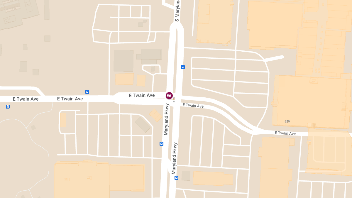 Collision with Injuries at S Maryland Pkwy & E Twain Ave