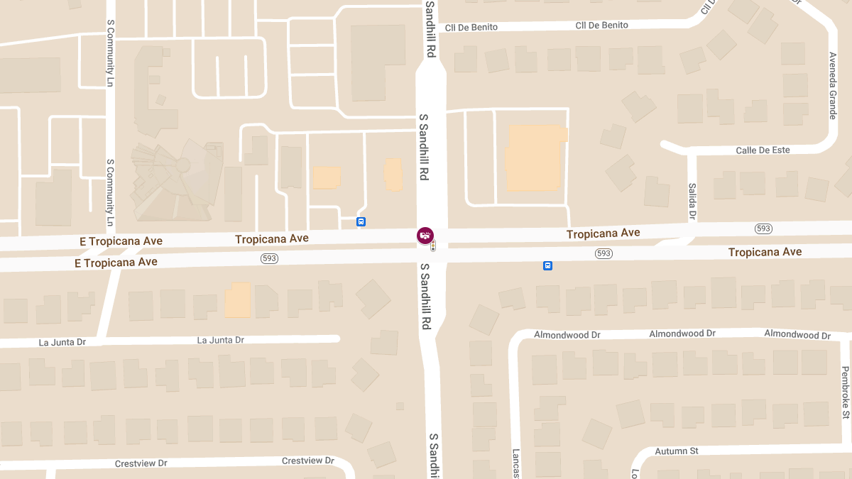 Collision with Injuries at S Sandhill Rd & E Tropicana Ave