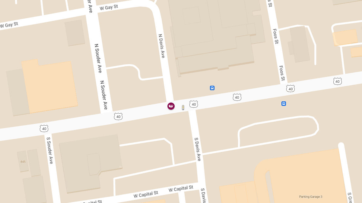 Collision with Injuries at W Broad St & N Davis Ave