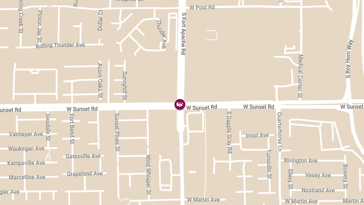 Collision with Injuries at W Sunset Rd & S Fort Apache Rd