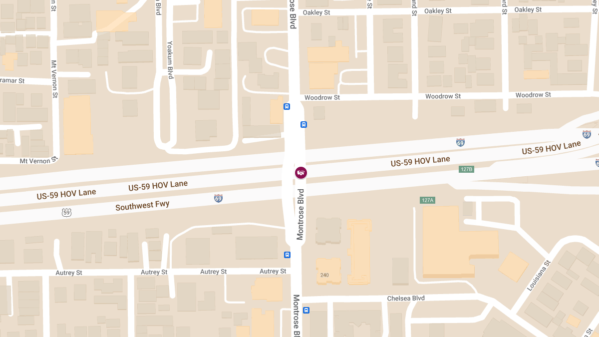 Collision with Injuries on US-59 S at Montrose Blvd