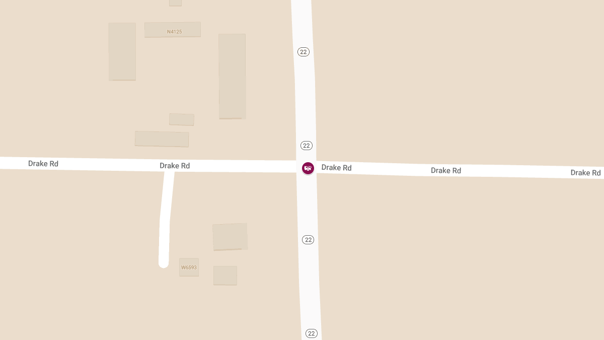 Crash Blocks Both Directions of WIS 22 at Drake Rd